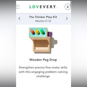 Lovevery wooden peg drop